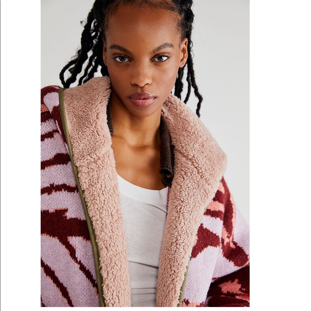 NWOT Free People Winter Chill Reversible Cardi - Picture 4 of 11